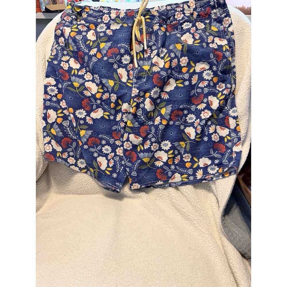 Johnnie-O Floral Surf Swim Shorts Trunks XXL 2XL Floral Skills Drawstring